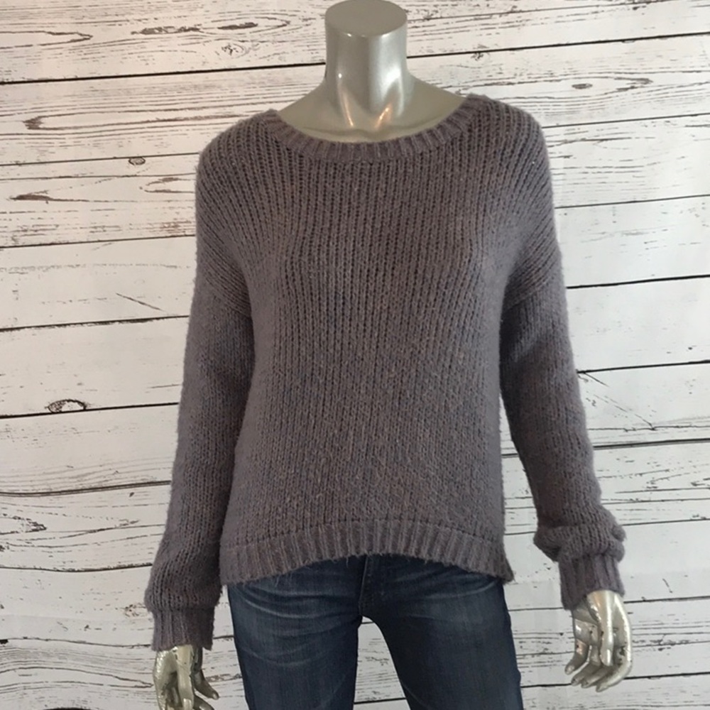 Hem and Thread Purple Sweater